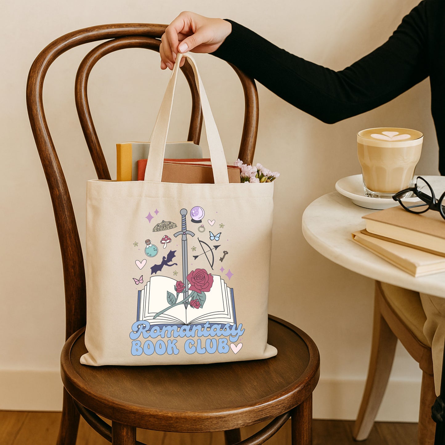 Romantasy Book Club Tote Bag