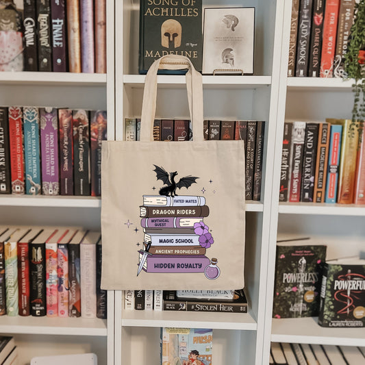 Book Stack Fantasy Trope Mini Tote Bag