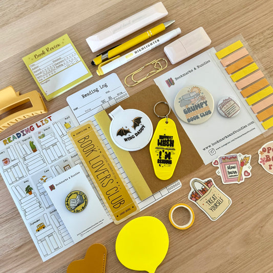 Lemon Zest & Lighthearted Lines - Bookish Stationery Bundle