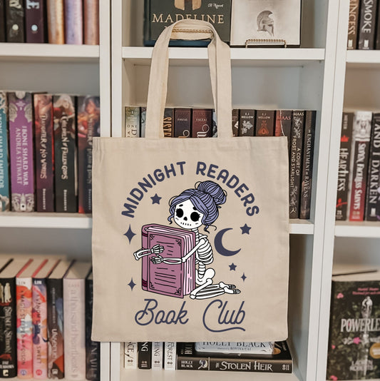 Midnight Readers Book Club Canvas Mini Tote Bag